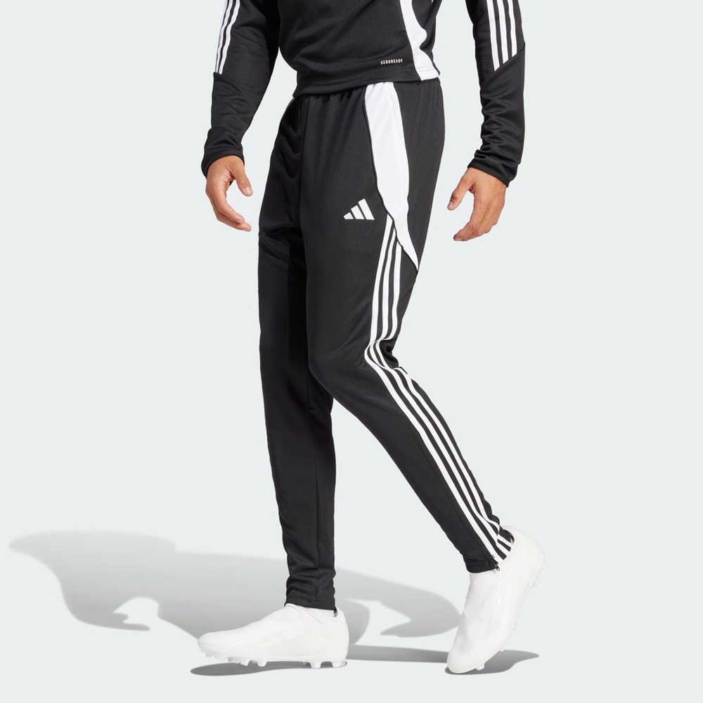 Adidas Men's Black and White Joggers